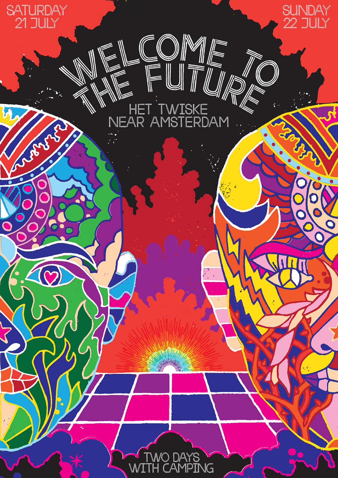 Welcome To the Future  Festival Identity Music poster 